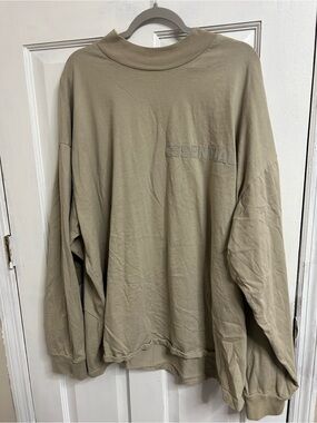 Essentials Men Beige Oversized Crewneck Sweatshirt
